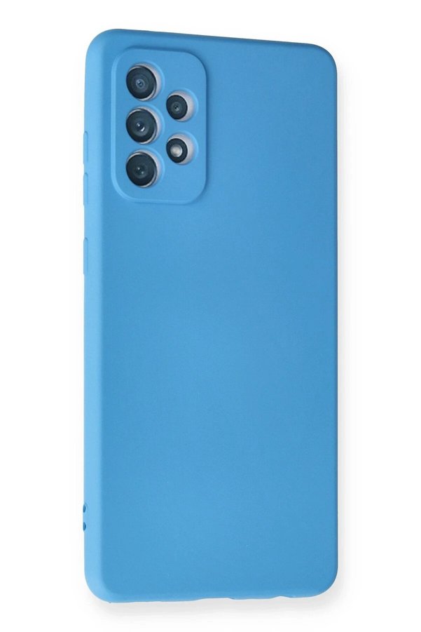 Samsung Galaxy A72 Kılıf Nano İçi̇ Kadi̇fe Si̇li̇kon - Mavi̇ - Dropx8316-4392
