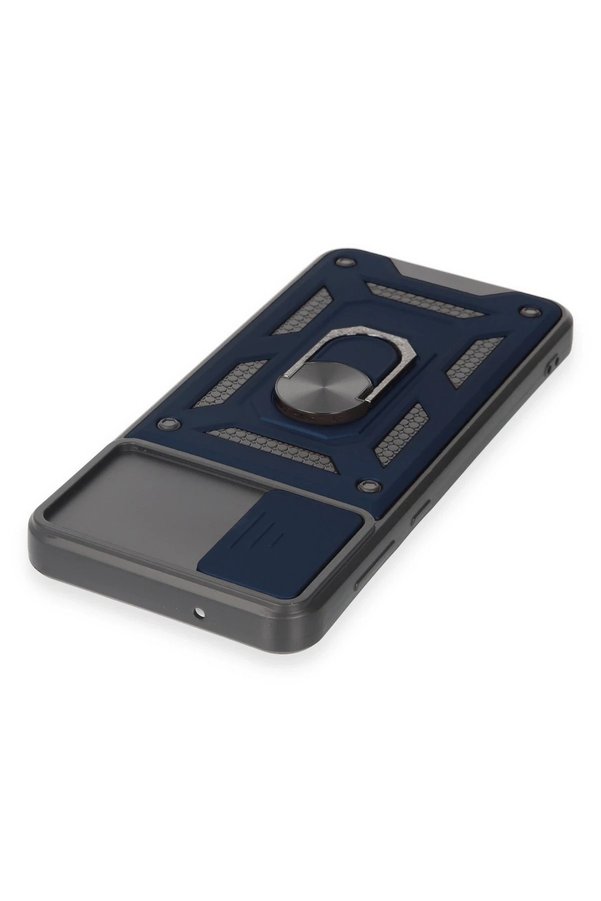 Samsung Galaxy A04E Kılıf Pars Lens Yüzüklü Si̇li̇kon - Laci̇vert - Dropx5944-9797