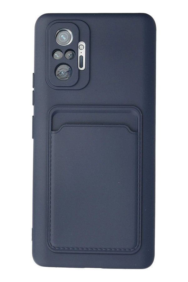 CepteToptan Xiaomi Redmi Note 10 Pro Kılıf Kelvin Kartvizitli Silikon - Lacivert - DROPX4315-3184