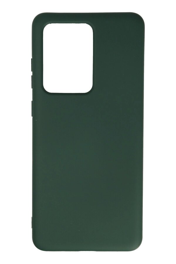 CepteToptan Samsung Galaxy S20 Ultra Kılıf Nano içi Kadife Silikon - Koyu Yeşil - DROPX6960-8926