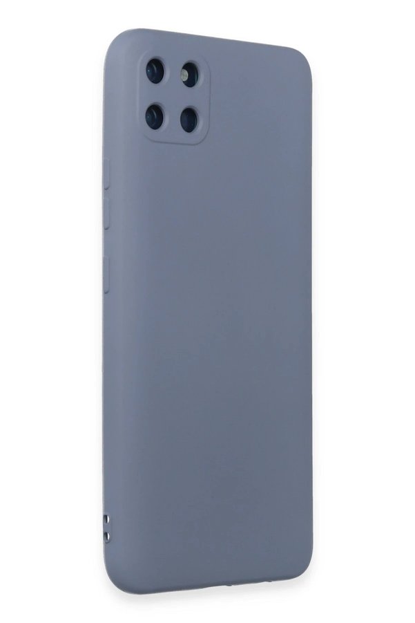 Realme C11 Kılıf Nano İçi̇ Kadi̇fe Si̇li̇kon - Gri̇ - Dropx7498-1830