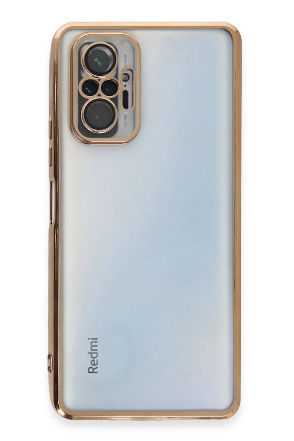 Xi̇aomi̇ Redmi̇ Note 10 Pro Kılıf Lensli̇ Si̇li̇kon - Gold - Dropx5162-2051