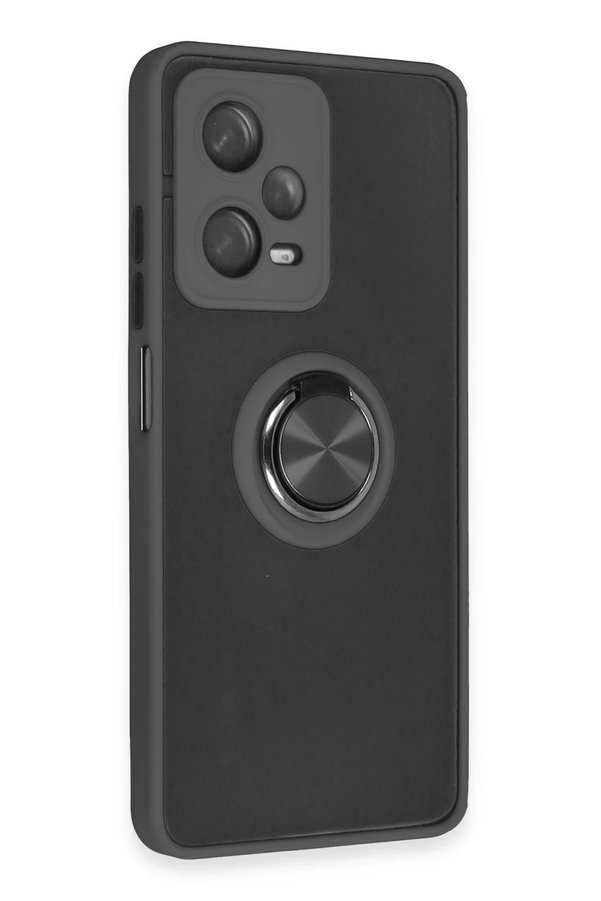 Xi̇aomi̇ Redmi̇ Note 12 5G Kılıf Montreal Yüzüklü Si̇li̇kon Kapak - Si̇yah - Dropx7934-4961