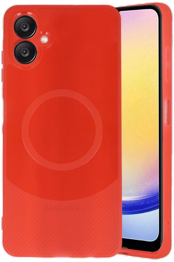 CepteToptan Samsung A06 Kılıf Maya Karbon Kapak - Kırmızı - DROPX3575-5679