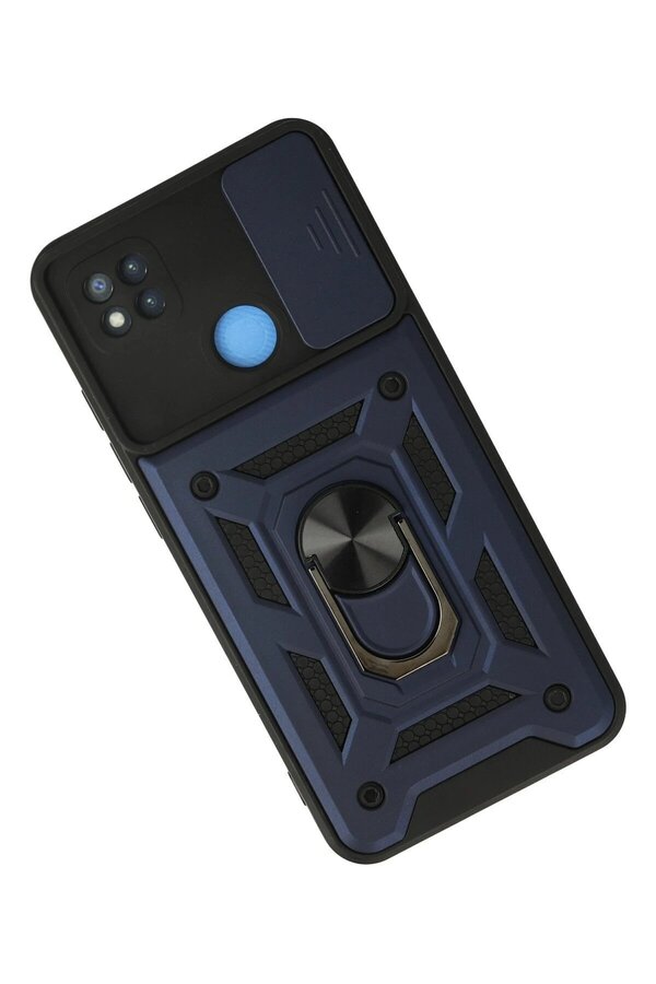 Xi̇aomi̇ Redmi̇ 9C Kılıf Pars Lens Yüzüklü Si̇li̇kon - Laci̇vert - Dropx7336-3975