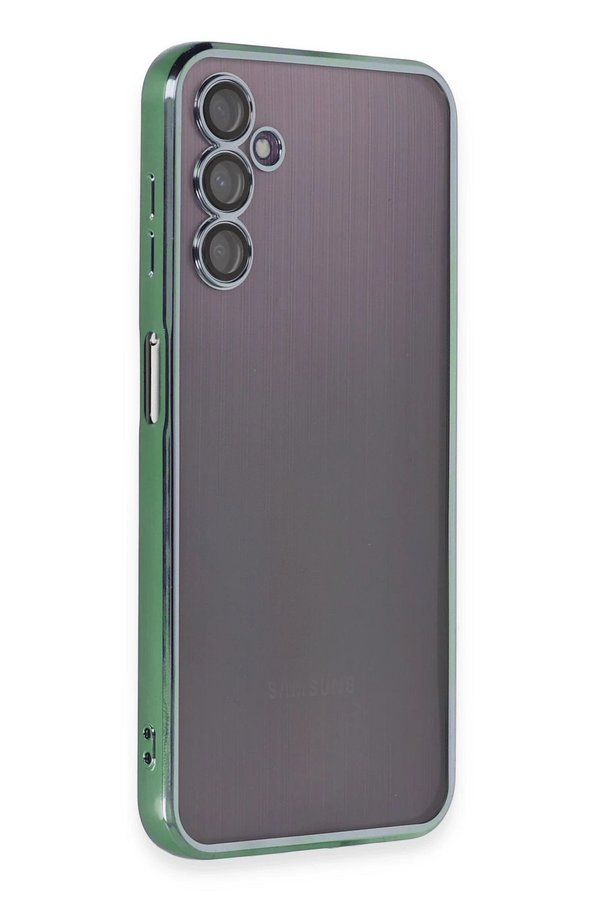 CepteToptan Samsung Galaxy A14 4G Kılıf Lensli Silikon - Yeşil - DROPX1763-6552