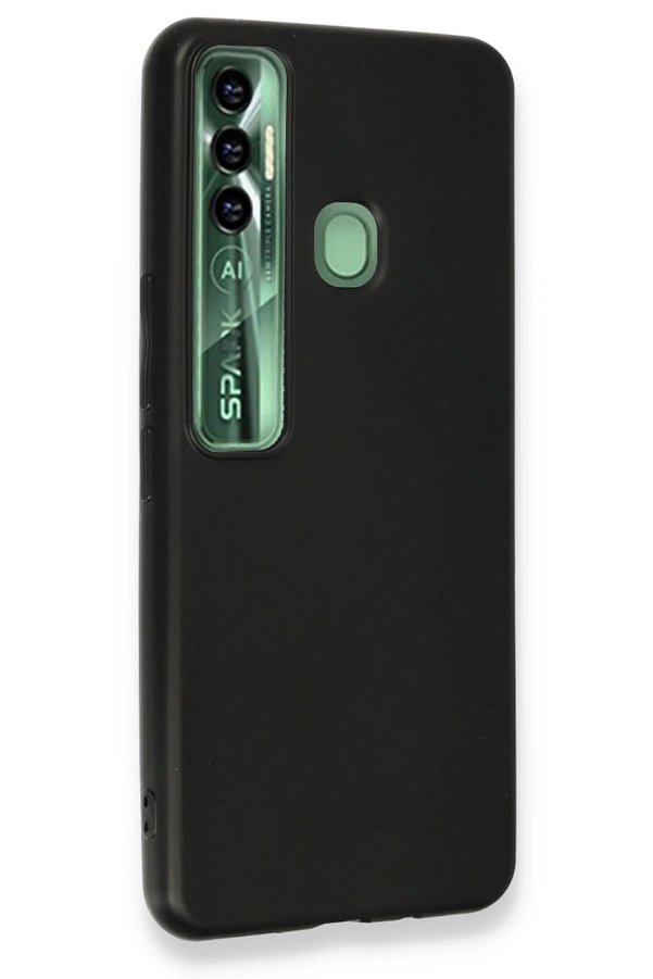 Tecno Spark 7 Pro Kılıf Fi̇rst Si̇li̇kon - Si̇yah - Dropx1701-8089