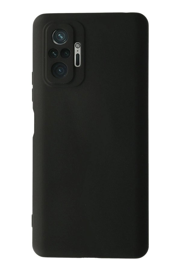 CepteToptan Xiaomi Redmi Note 10 Pro Kılıf Nano içi Kadife Silikon - Siyah - DROPX3772-8250