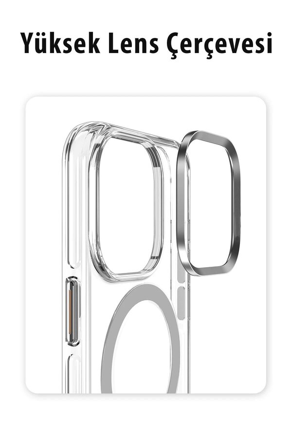 İphone 15 Kılıf Crystal Magsafe Kapak - Şeffaf - Dropx2063-5921