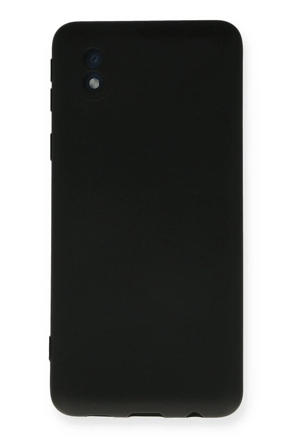 CepteToptan Samsung Galaxy A01 Core Kılıf Nano içi Kadife Silikon - Siyah - DROPX8461-6776