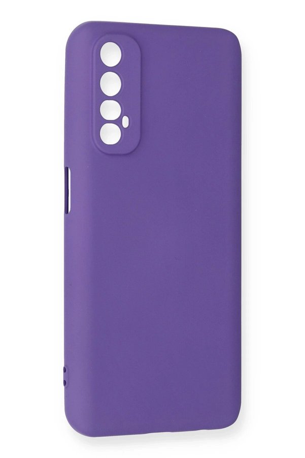 Realme 7 Kılıf Nano İçi̇ Kadi̇fe Si̇li̇kon - Mor - Dropx7569-9702