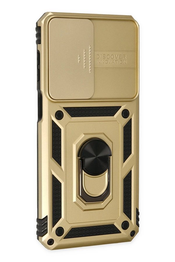 Samsung Galaxy M33 Kılıf Pars Lens Yüzüklü Si̇li̇kon - Gold - Dropx6863-9128