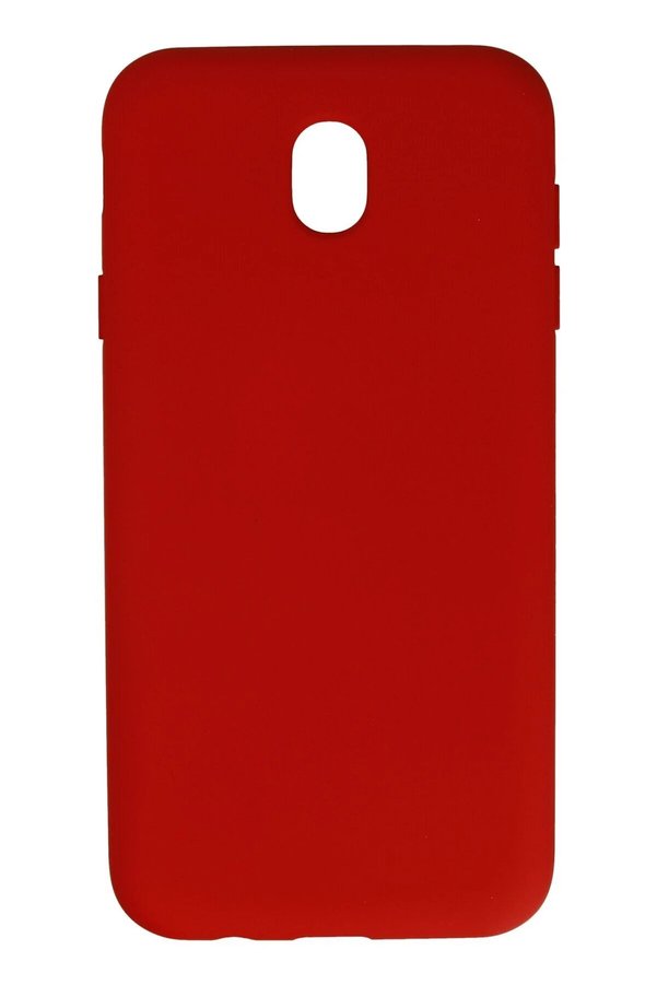 CepteToptan Samsung Galaxy J7 Pro / J730 Kılıf Nano içi Kadife Silikon - Kırmızı - DROPX2830-1466