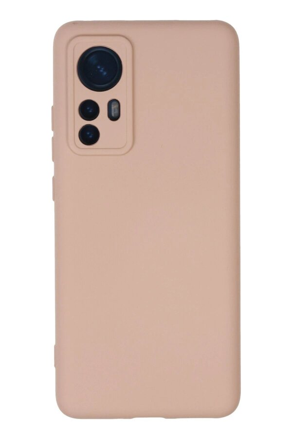 CepteToptan Xiaomi Mi 12 Kılıf Nano içi Kadife Silikon - Pudra - DROPX9524-3803