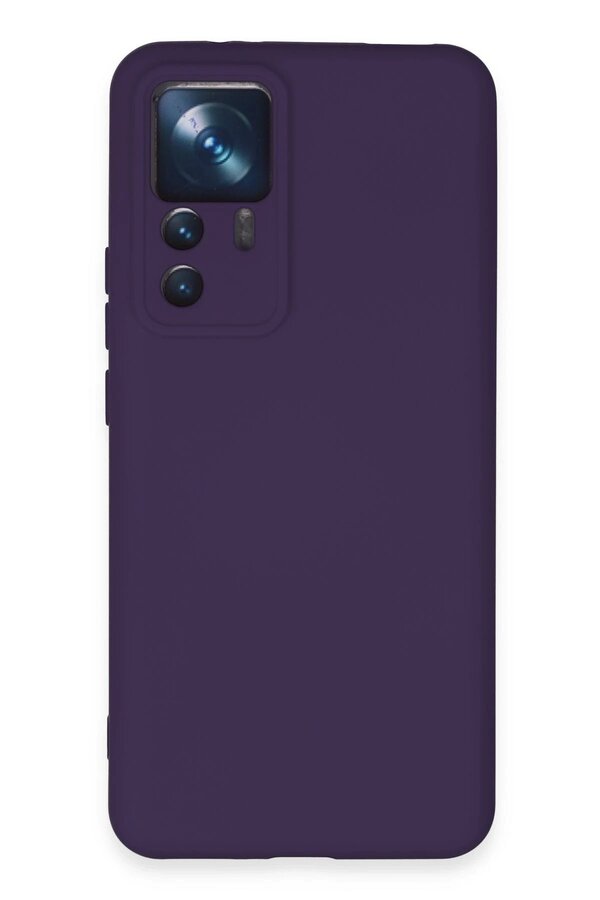 CepteToptan Xiaomi Mi 12T Pro Kılıf Nano içi Kadife Silikon - Mor - DROPX4805-9935