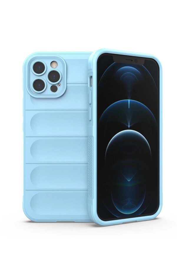 CepteToptan iPhone 12 Pro Kılıf Optimum Silikon - Sky Blue - DROPX6970-7976