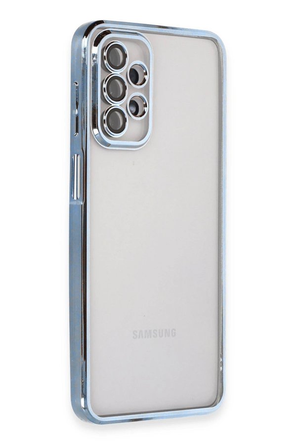 CepteToptan Samsung Galaxy A23 4G Kılıf Lensli Silikon - Açık Mavi - DROPX9399-7700