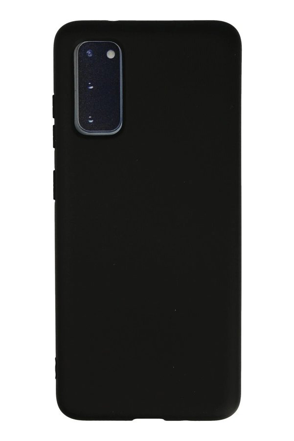 CepteToptan Samsung Galaxy S20 Kılıf Nano içi Kadife Silikon - Siyah - DROPX8394-6507