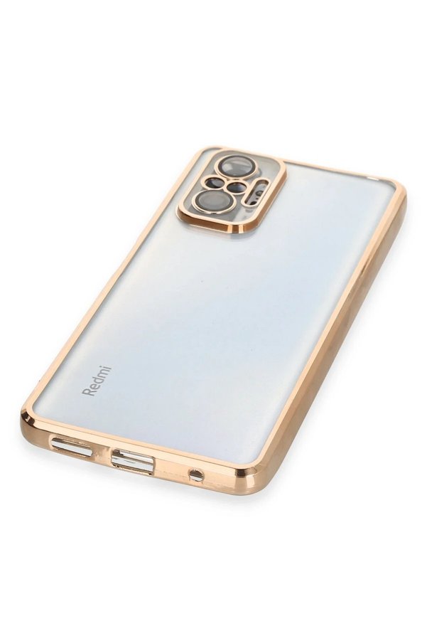 Xi̇aomi̇ Redmi̇ Note 10 Pro Kılıf Lensli̇ Si̇li̇kon - Gold - Dropx5162-2051