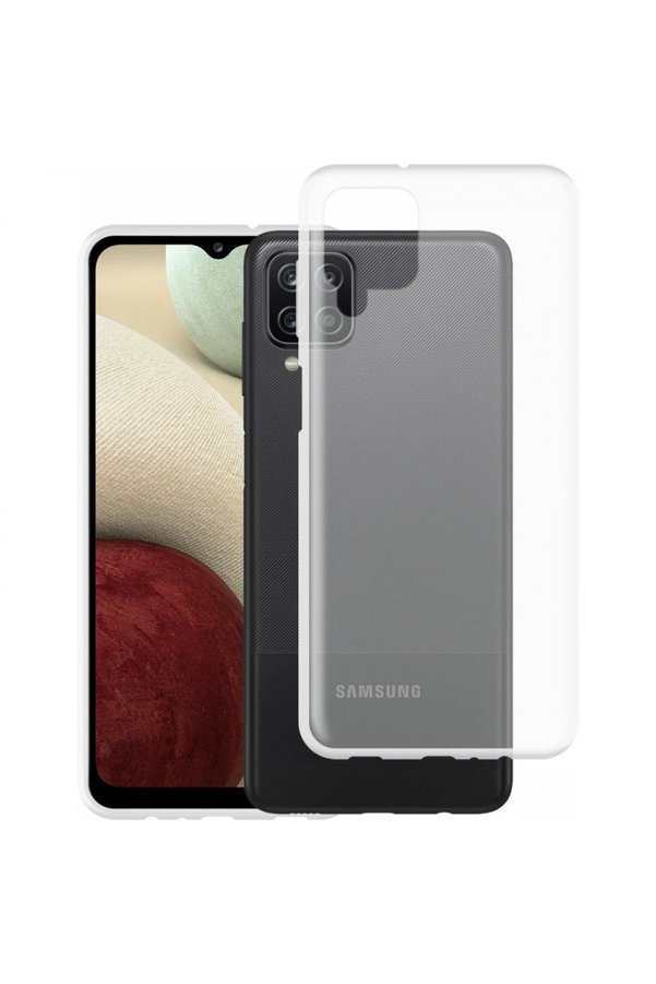 CepteToptan Samsung Galaxy A12 Kılıf Lüx Şeffaf Silikon - DROPX1557-9623