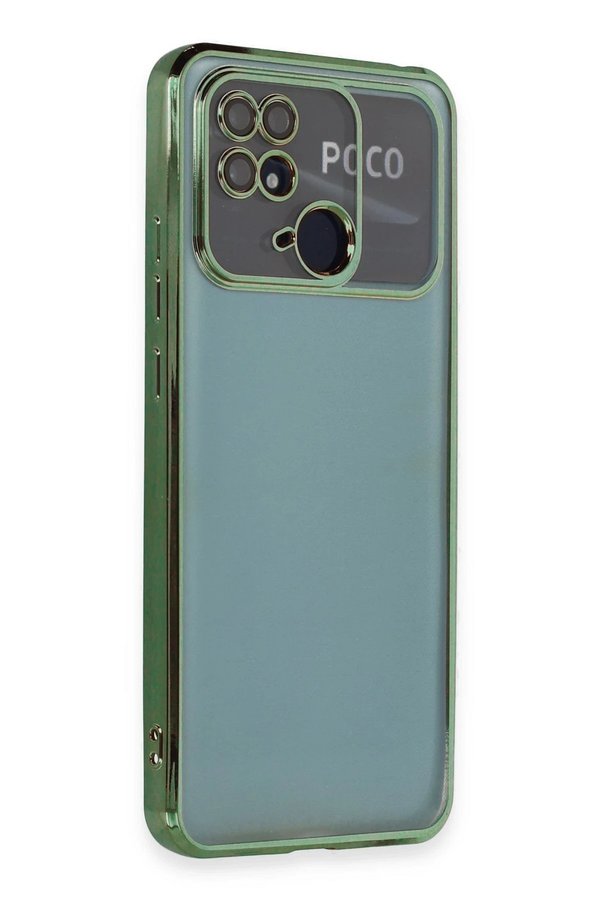 CepteToptan Xiaomi Redmi 10C Kılıf Lensli Silikon - Yeşil - DROPX6422-1992