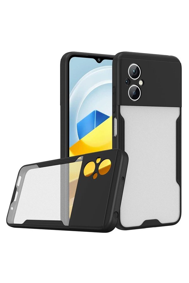 CepteToptan Xiaomi Poco M5 Kılıf Platin Silikon - Siyah - DROPX8375-5117