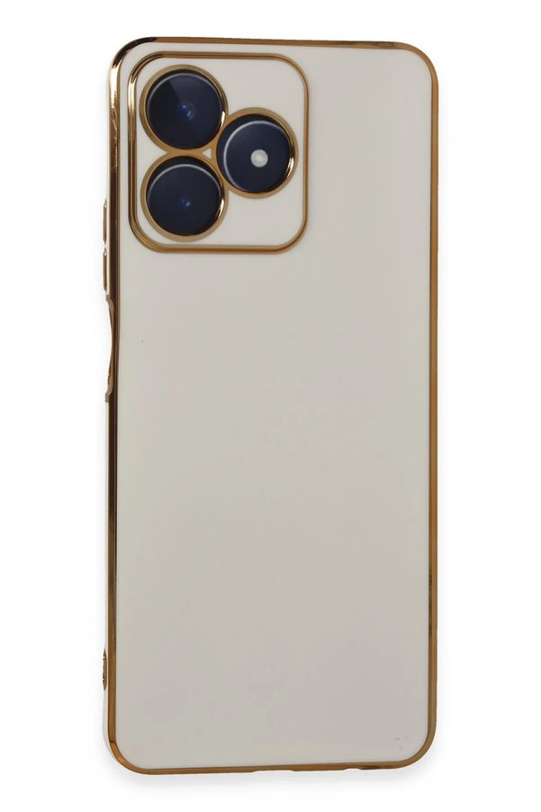 CepteToptan Realme C53 Kılıf Volet Silikon - Beyaz - DROPX1417-8015