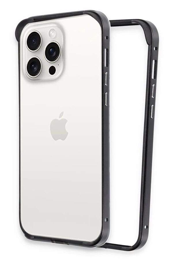 CepteToptan iPhone 15 Pro Land Bumper Koruma Kapak - Siyah - DROPX1390-7466