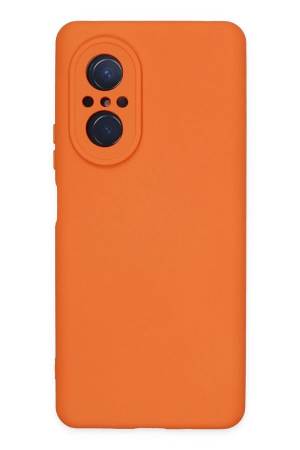 CepteToptan Huawei Nova 9 SE Kılıf Nano içi Kadife Silikon - Turuncu - DROPX7032-4513