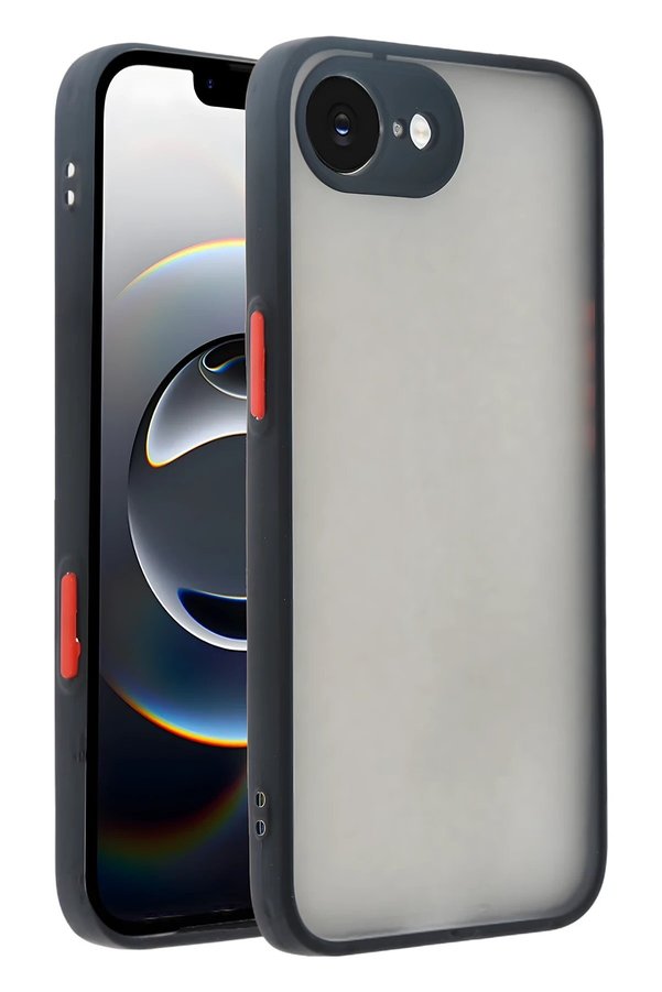 CepteToptan iPhone 16E Kılıf Montreal Silikon Kapak - Siyah - DROPX1852-7596