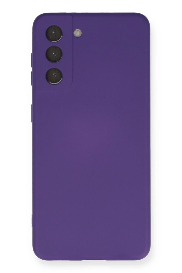 CepteToptan Samsung Galaxy S21 FE Kılıf Nano içi Kadife Silikon - Mor - DROPX9656-1934