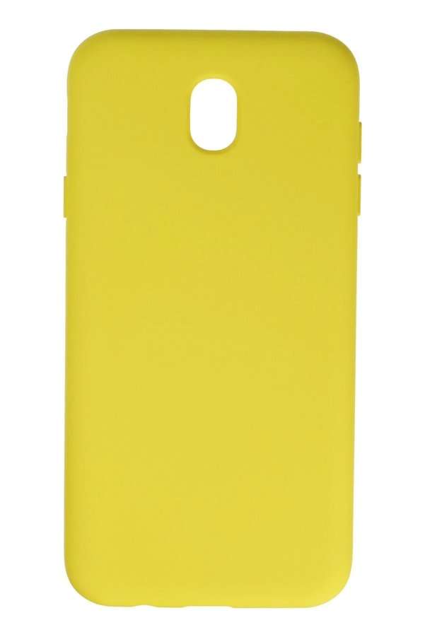 CepteToptan Samsung Galaxy J7 Pro / J730 Kılıf Nano içi Kadife Silikon - Sarı - DROPX5968-1836