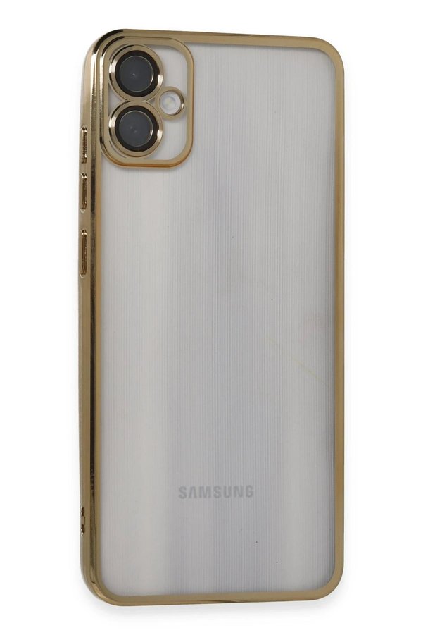 CepteToptan Samsung Galaxy A05 Kılıf Lensli Silikon - Gold - DROPX9522-6112