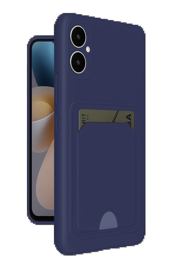 CepteToptan Samsung Galaxy A05 Kelvin Kartvizitli Silikon - Lacivert - 651044-8936