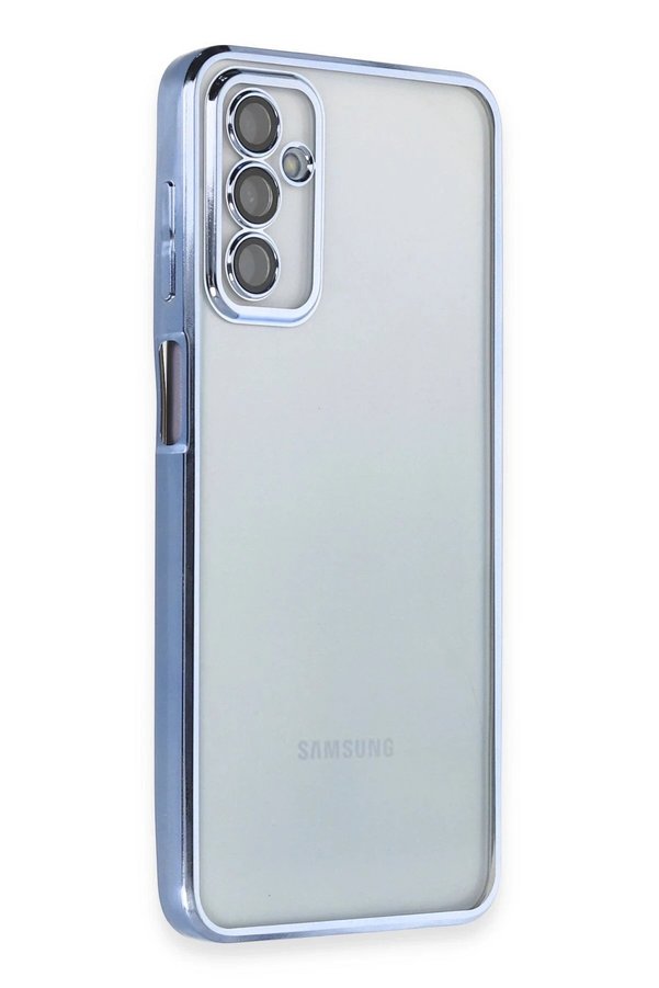 CepteToptan Samsung Galaxy M23 Kılıf Lensli Silikon - Açık Mavi - DROPX6825-9276