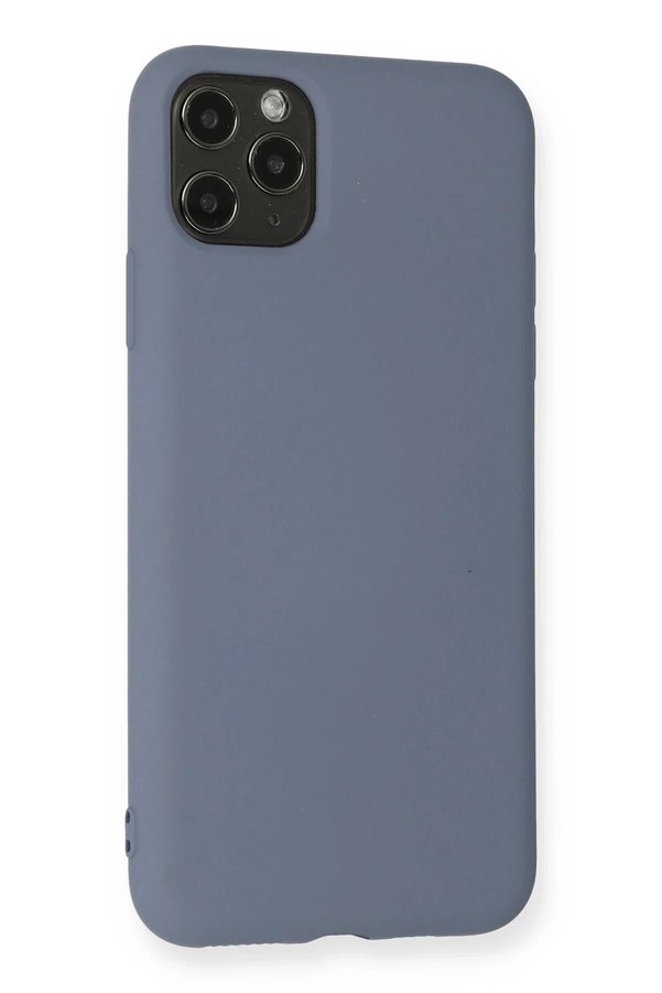 İphone 11 Pro Max Kılıf Nano İçi̇ Kadi̇fe Si̇li̇kon - Gri̇ - Dropx1744-2378