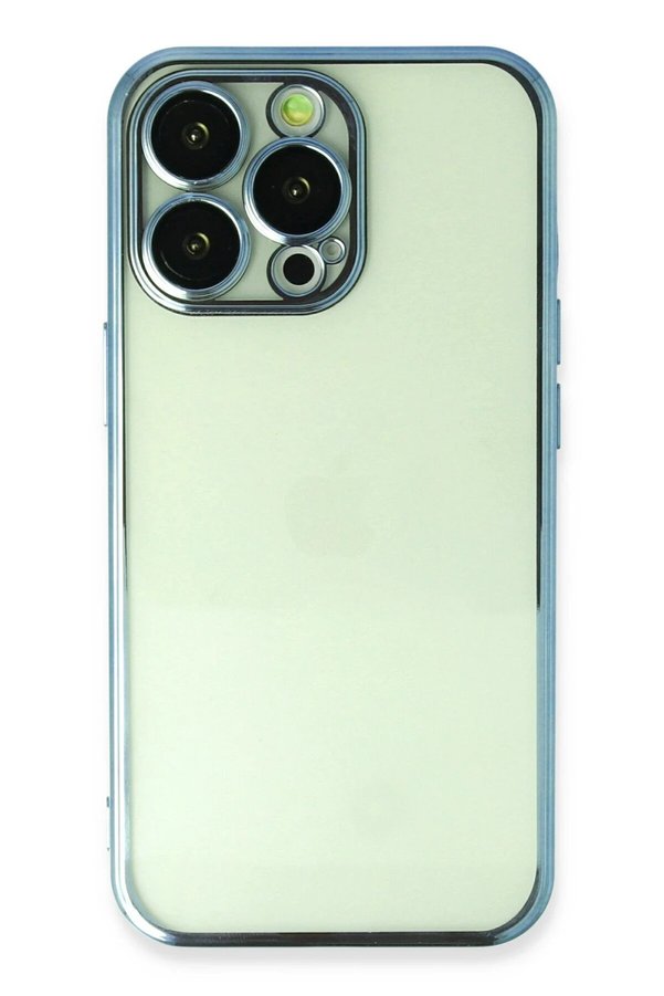 CepteToptan iPhone 14 Pro Kılıf Lensli Silikon - Açık Mavi - DROPX7322-6130