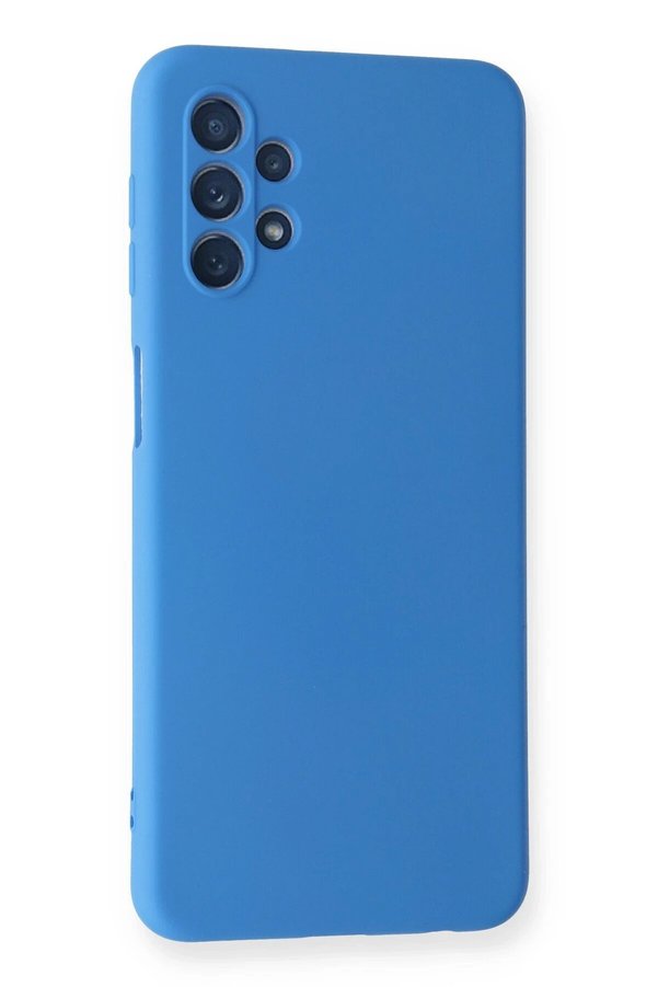 Samsung Galaxy A52 Kılıf Nano İçi̇ Kadi̇fe Si̇li̇kon - Mavi̇ - Dropx5793-4312