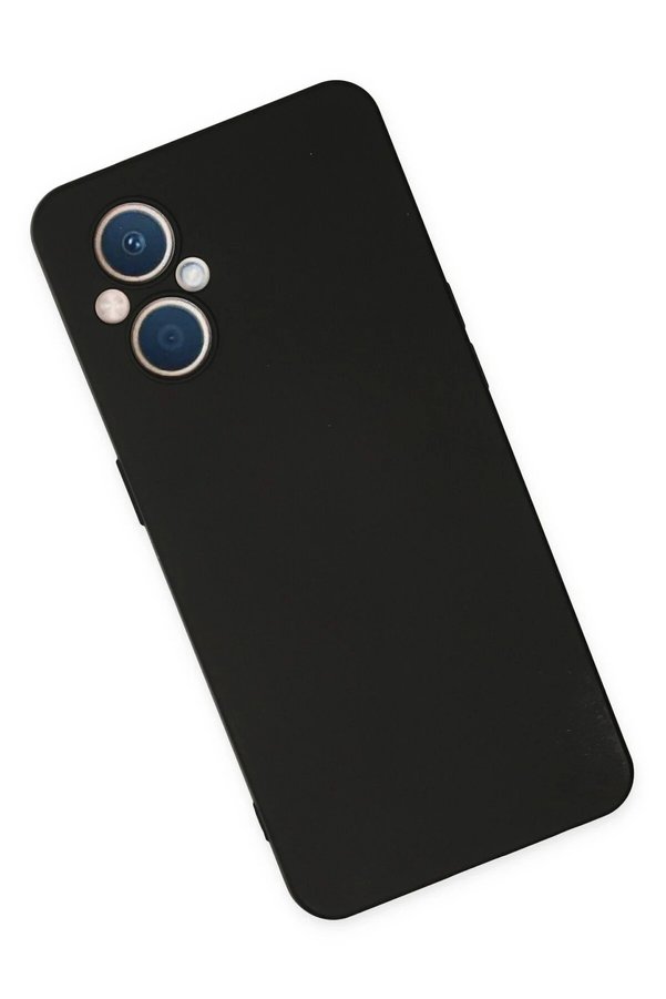 Oppo Reno 7 Li̇te Kılıf Nano İçi̇ Kadi̇fe Si̇li̇kon - Si̇yah - Dropx9324-9823