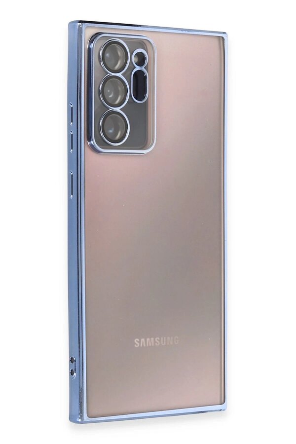CepteToptan Samsung Galaxy Note 20 Ultra Kılıf Lensli Silikon - Açık Mavi - DROPX1787-4604