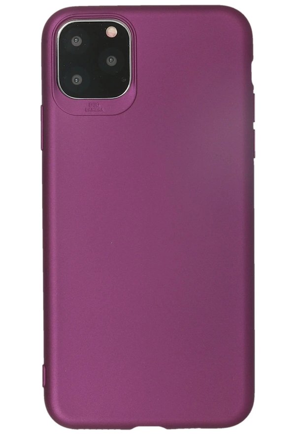 CepteToptan iPhone 11 Pro Kılıf First Silikon - Mürdüm - DROPX7839-2683