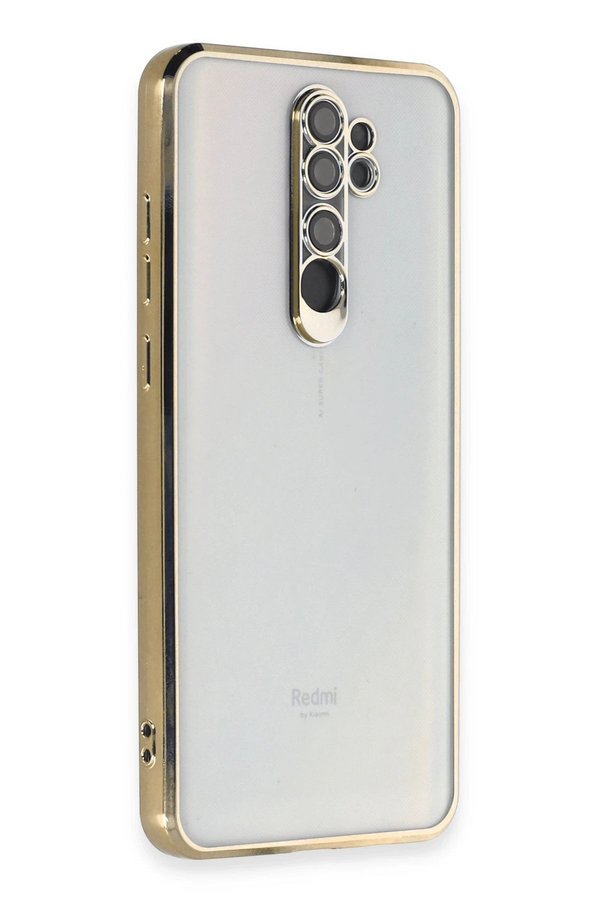 CepteToptan Xiaomi Redmi Note 8 Pro Kılıf Lensli Silikon - Gold - DROPX2784-8511