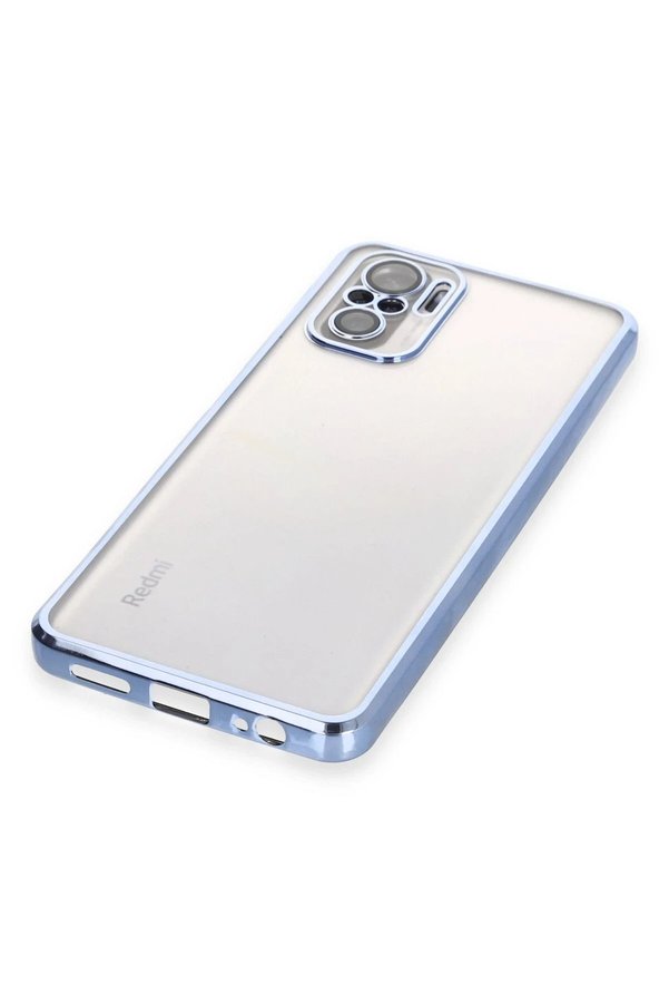Xi̇aomi̇ Redmi̇ Note 10 Kılıf Lensli̇ Si̇li̇kon - Açık Mavi̇ - Dropx6550-3102