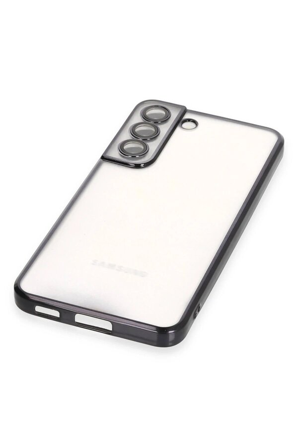 Samsung Galaxy S22 Kılıf Lensli̇ Si̇li̇kon - Si̇yah - Dropx6314-1071