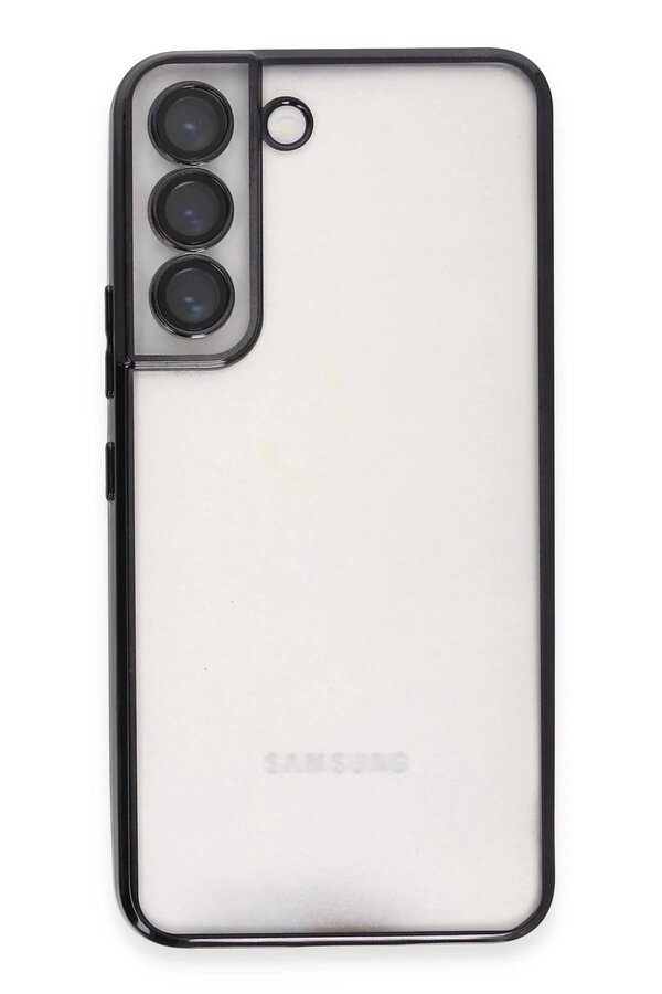 Samsung Galaxy S22 Kılıf Lensli̇ Si̇li̇kon - Si̇yah - Dropx6314-1071