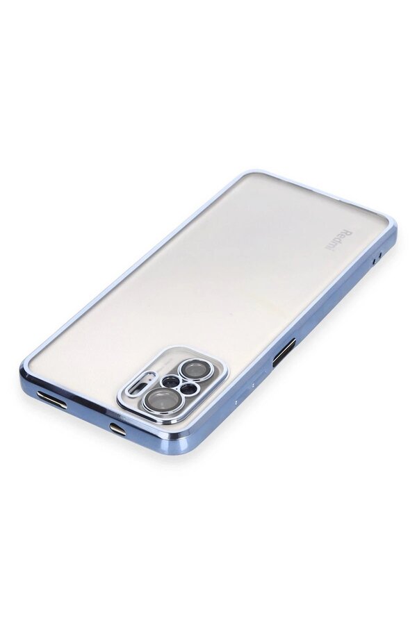 Xi̇aomi̇ Redmi̇ Note 10 Kılıf Lensli̇ Si̇li̇kon - Açık Mavi̇ - Dropx6550-3102