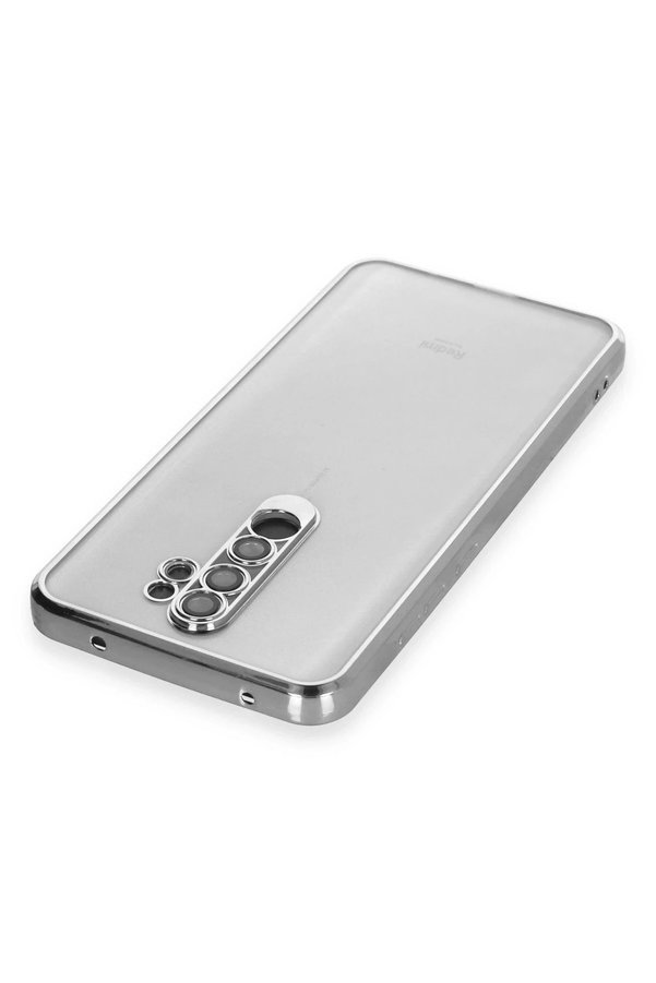 Xi̇aomi̇ Redmi̇ Note 8 Pro Kılıf Lensli̇ Si̇li̇kon - Gümüş - Dropx4380-1199