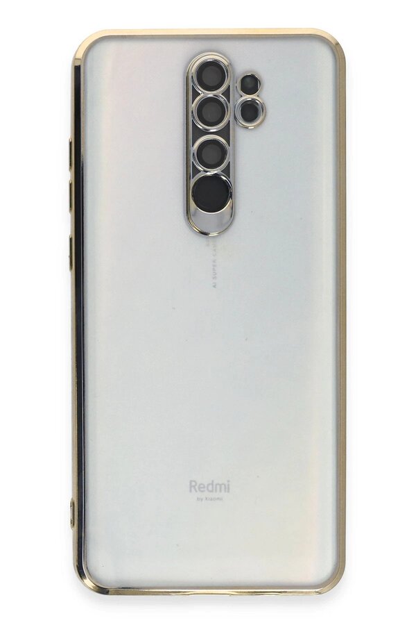 Xi̇aomi̇ Redmi̇ Note 8 Pro Kılıf Lensli̇ Si̇li̇kon - Gold - Dropx2784-8511