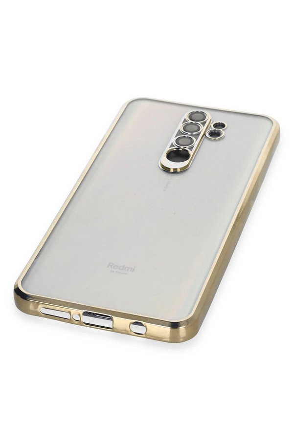 Xi̇aomi̇ Redmi̇ Note 8 Pro Kılıf Lensli̇ Si̇li̇kon - Gold - Dropx2784-8511