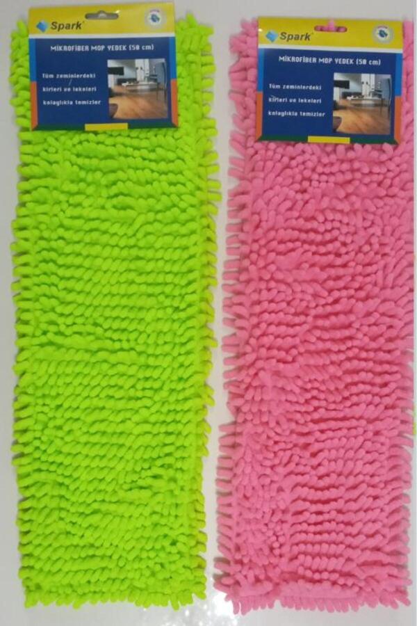 Spark 2 Adet Spark Makarna Mop Ucu Mikrofiber Paspas Yedeği 50 Cm